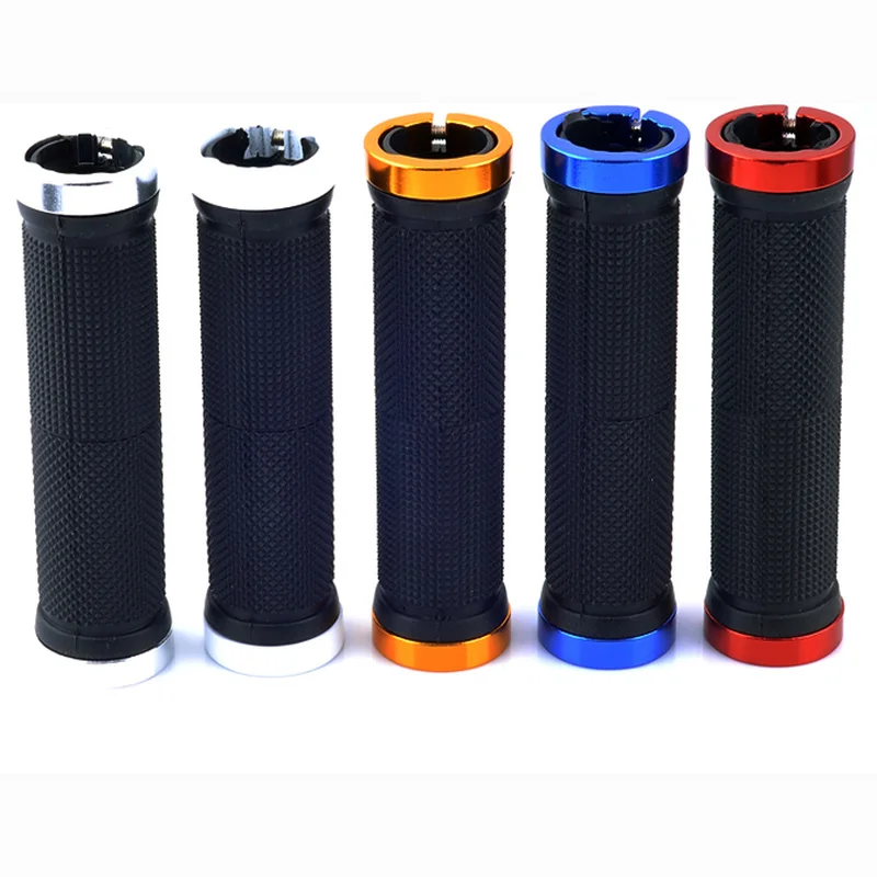 

1 pair MTB BMX Road Cycling Handlebar Grips Anti-Skid Rubber Bicycle Grips Mountain Bike Lock On Bicycle Handlebars End Grips