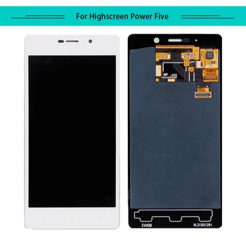 

1pc For Highscreen Power five Full LCD Display Assembly Complete with touch Screen Replacement with Free Shipping