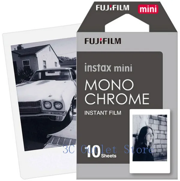 Подлинная пленка Fujifilm Instax Mini монохромная моно+ черная рамка пленка для Fuji instant camera Mini 8 70 7s 90 25 SP-1, новое поступление