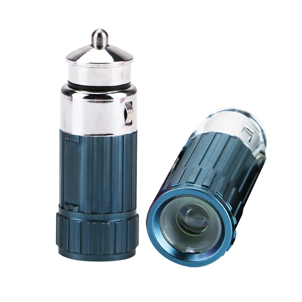 

Portable Mini LED Flashlight Aluminium Alloy Car Charger Torch Light for Camping Cycling Emergency AI88