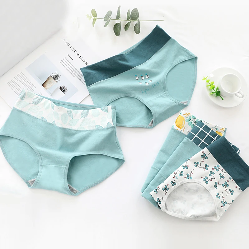 

5Pcs/lot women underwear panties Comfortable Breathable high waist seamless panties Green series Hot sale combination