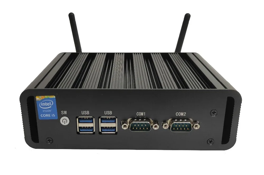 Безвентиляторный мини ПК оконные рамы 10 Core i7 5500U i5 4200U i3 4005U двухъядерный Dual LAN COM мини-ПК Pfsense HDMI Wi Fi