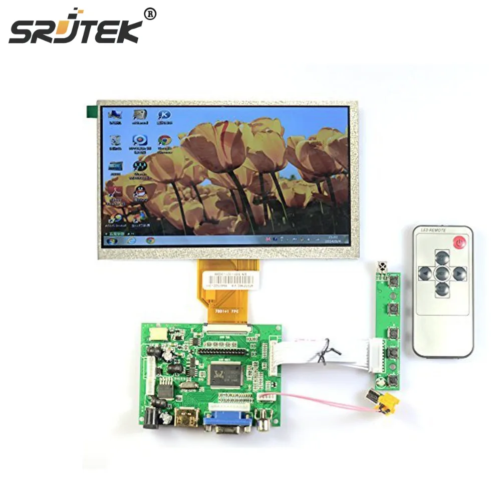 Srjtek Для INNOLUX 7 0 &quotдюймовый Raspberry Pi ЖК экран TFT монитор для AT070TN90 + комплект HDMI VGA вход