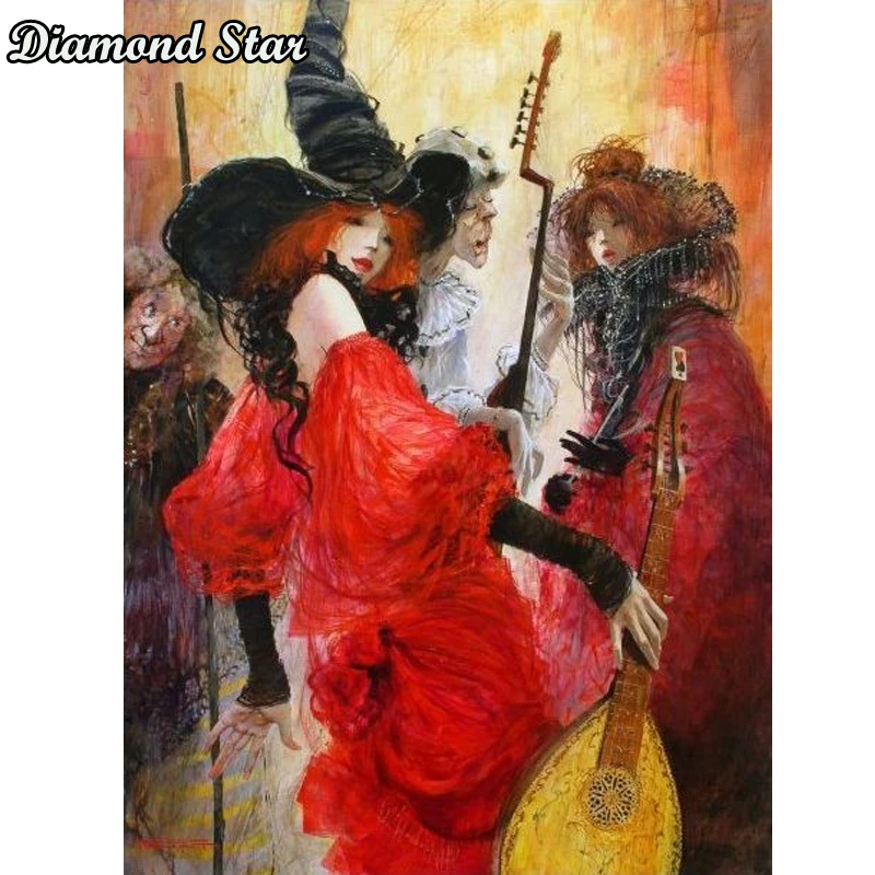 

full Square Diamond Embroidery 5D DIY Diamond Painting Witch woman Diamond Painting Cross Stitch Rhinestone Decoration
