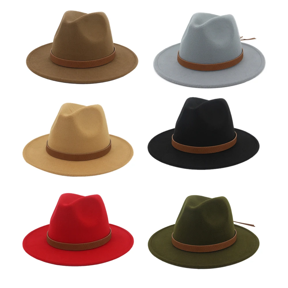Wide Brim Fedora Hats Panama Caps Men 