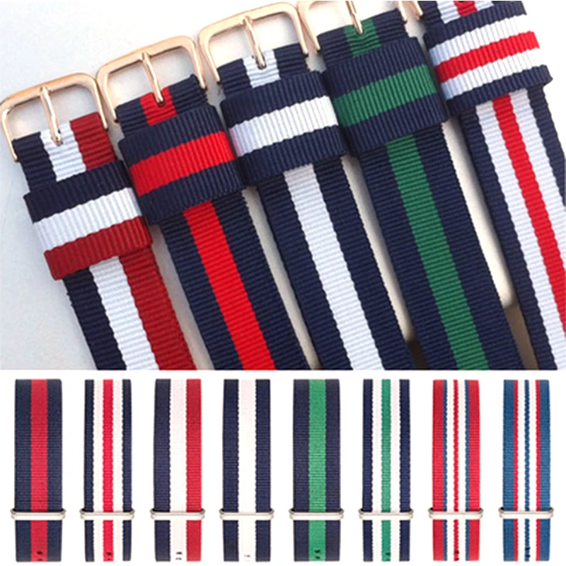

High quality luxury watch strap14mm 18mm 20mm NATO colorful nylon strap for women watch Strap for hours daniel wellington watch