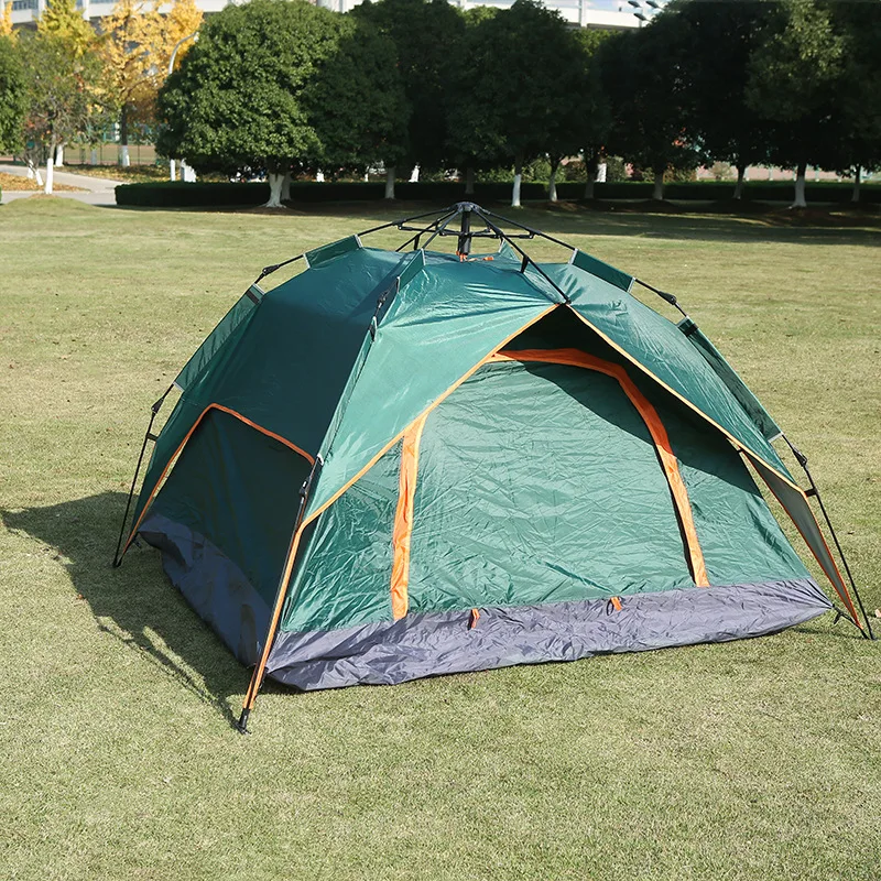 

New Outdoor Camping Tent Double Layers Beach Tent Family Travel Hiking Cycling Awning Tent Foldable Portable Anti UV 3-4 Person