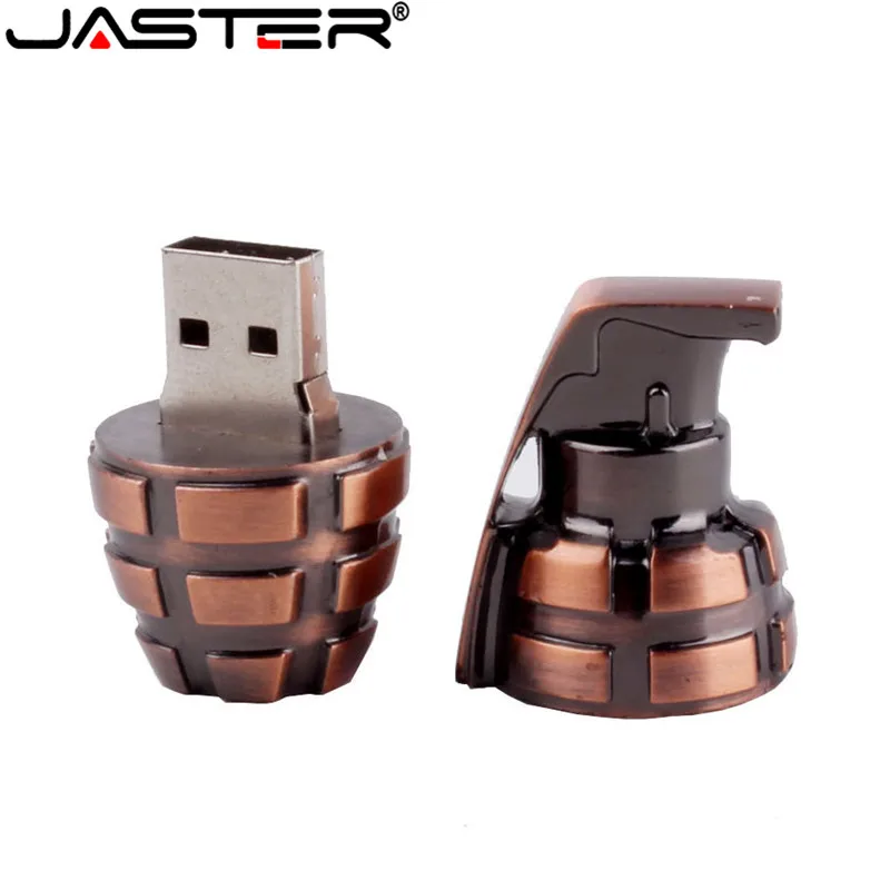 JASTER гранаты USB флеш-накопитель 4 ГБ 8 ГБ 16 ГБ 32 ГБ USB 2,0 флеш-накопитель бомба пушки ручка-накопитель подарки металлическая флешка