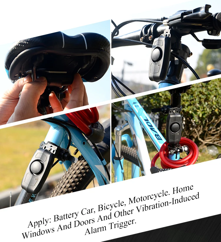 Акация 2 в 1 велосипедный предупреждающий сигнал+ звонок USB перезарядка беспроводной пульт дистанционного управления вибрационная сигнализация IPX4 водонепроницаемый 110дб велосипедные рожки
