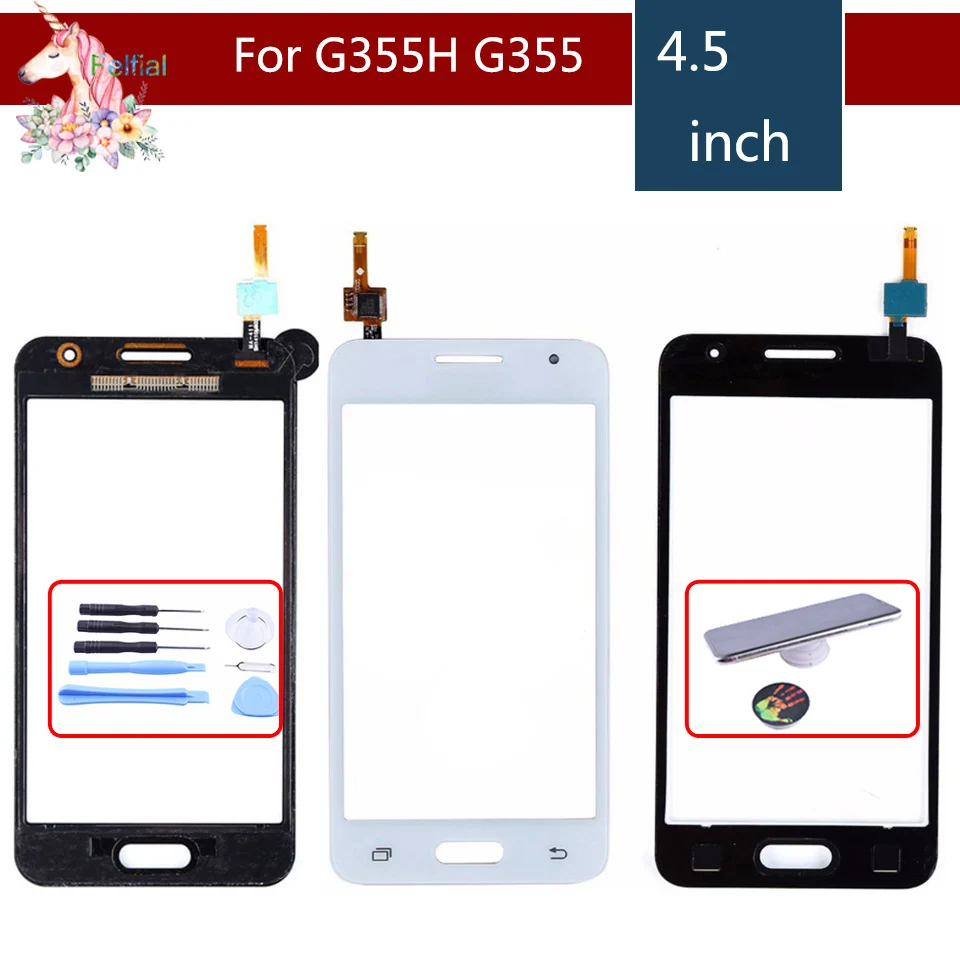 Для samsung Galaxy Core 2 II SM-G355H G355H G355 G355M сенсорный экран дигитайзер сенсор внешнее стекло объектив замена панели