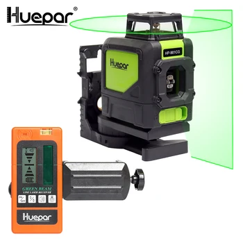 

Huepar Laser Level Green Beam Cross Laser Self-leveling 360-Degree with 2 Pluse Modes+Huepar Digital LCD Laser Receiver Detector