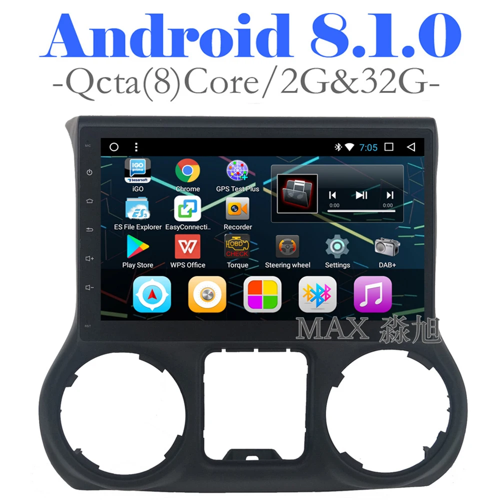 MAX Eight Core Android 8.1.0 Car DVD Player for Jeep Wrangler 2011-2018 Radio RDS 4G WiFi SWC GPS Navigation System Free Map | Автомобили