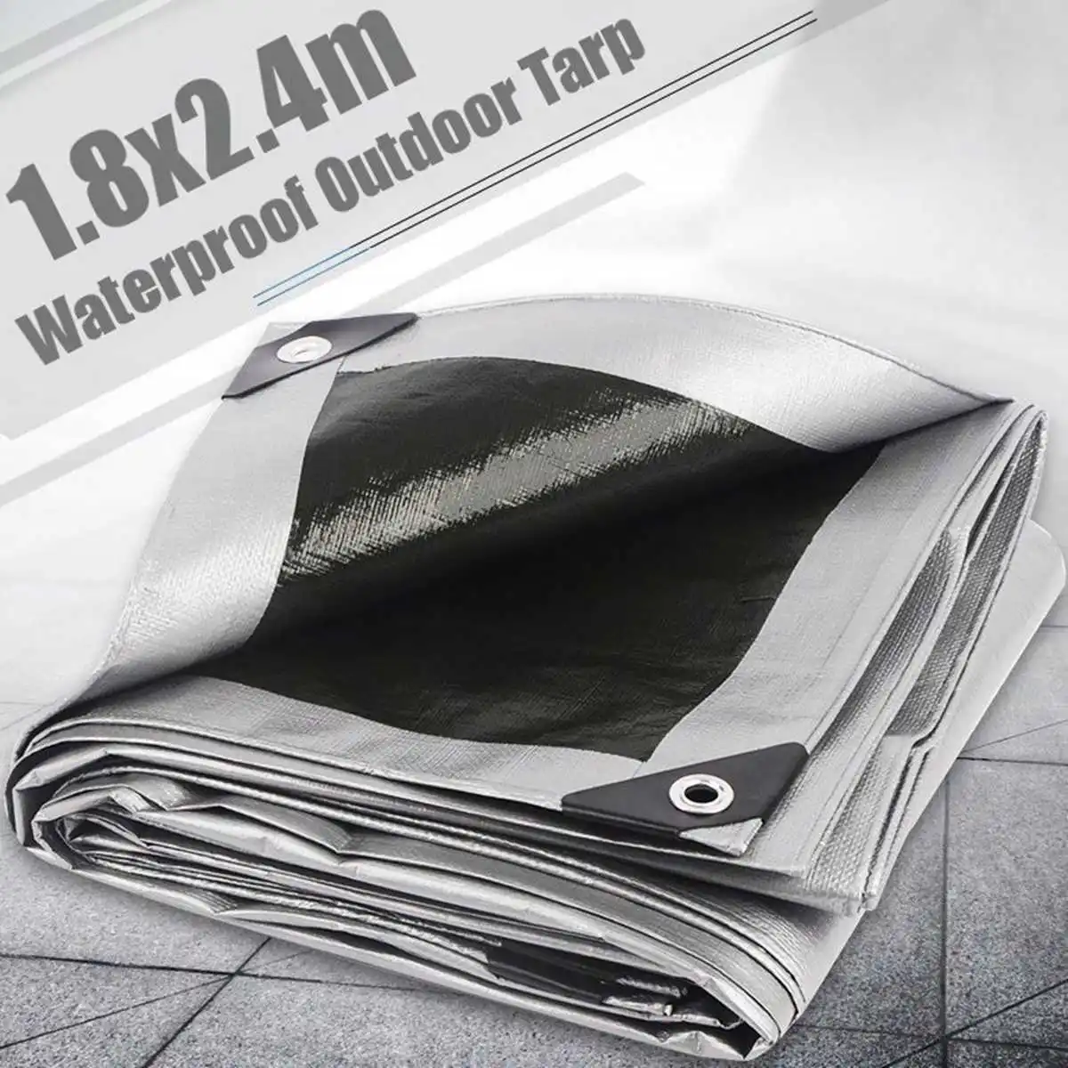 

Outdoor Sun Shelter Sunshade Cloth 1.8x2.4m Waterproof Camping Tarp Garden Cover Patio Pool Shade Sail Awning Ground Sheet