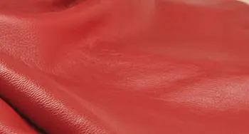 

red soft Genuine lichi texture cow leather whole piece