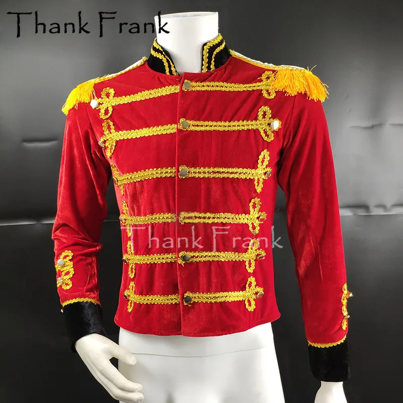

New Classic Men Ballet Jackets Long Sleeve Man's Prince Ballet Coat Male King Ballet Dance Costumes Stage Dancewear For Boy C537