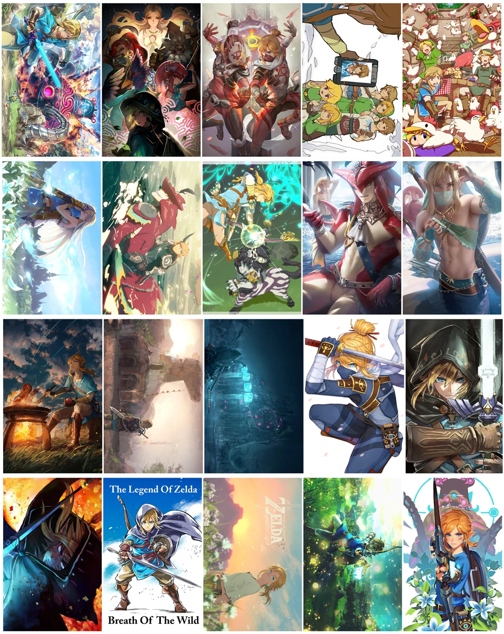 

20pcs one Set The Legend of Zelda Anime Manga Card Paster IC Card Stickers