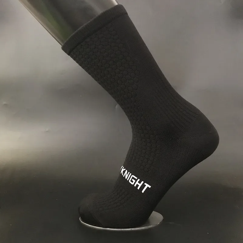 Спортивные носки для бега и езды на велосипеде, защищающие ноги, дышащие, впитывающие Компрессионные носки - Цвет: Черный