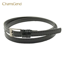 Chamsgend Coolbeenr belts for women belt Hot Beautiful Woman Multicolor Small Candy Color Thin Leather Belt Dec9