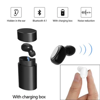 

Bluetooth Headset Wireless Earpiece for Cell Phones EarPiece Hands Free Earphone Car Speakerphones Kits w/Mic for ios