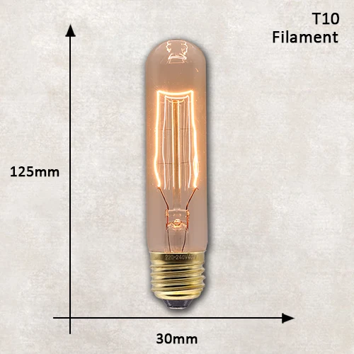 Винтаж Эдисон лампы E27 220V ретро лампы накаливания мощностью 40 Вт светильник Лампада ампулы Светодиодная лампа накаливания Эдисона спиральные метчики для станка ST64 светильник лампочка - Цвет: T10 Filament