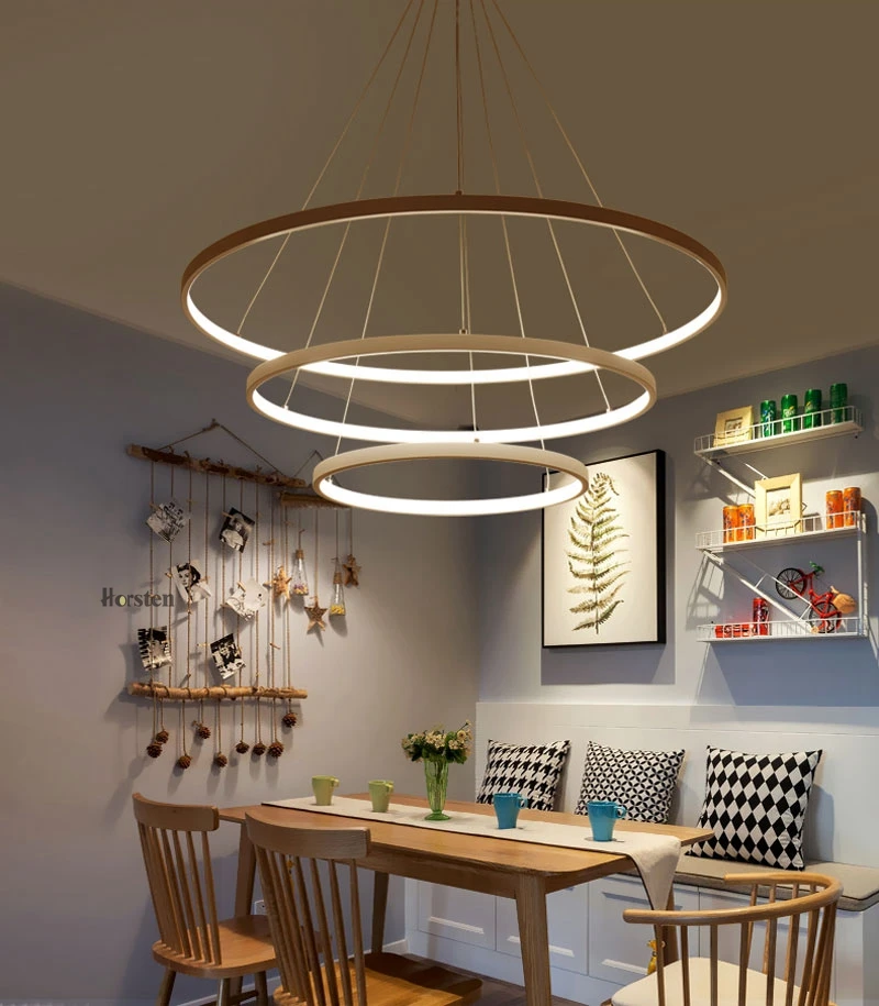 Modern LED Pendant Lights Adjustable 3 Rings Pendant Lamp For Living Room Foyer Dining Room Restaurant Bar Hanging Lighting 220V (4)