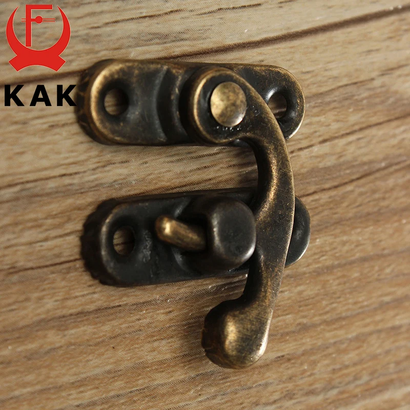 Mini Padlock Antique Metal Lock Mini Decorative Hasps Hook For Gift Wooden Jewelry Box Padlock With Screws ZAKKA Box Hardware Home Decor