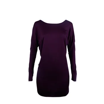 

Spring Summer Solid Color Women's Long Sleeved Round Neck Irregular Backless Long Sexy Sweater WS3758Y