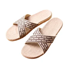 Новые мужские льняные Вьетнамки, парусиновые, льняные, Нескользящие, дизайнерские, летние, модные сандалии на плоской подошве, домашние тапочки, Мужская модная соломенная обувь