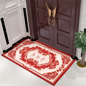

European Style Jacquard Carpet for Living Room Slip-resistant Absorbent Mats Entranceway Doormat Dining Bedroom Floor Rug