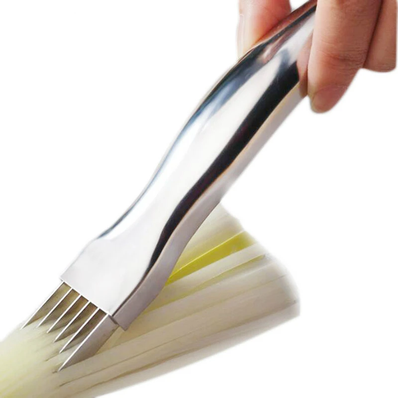 

Kitchen Onion Knife Cutter Graters Vegetable Tool Multi Chopper Sharp Stainless Shredded Green Onion Knife Cut Slicer