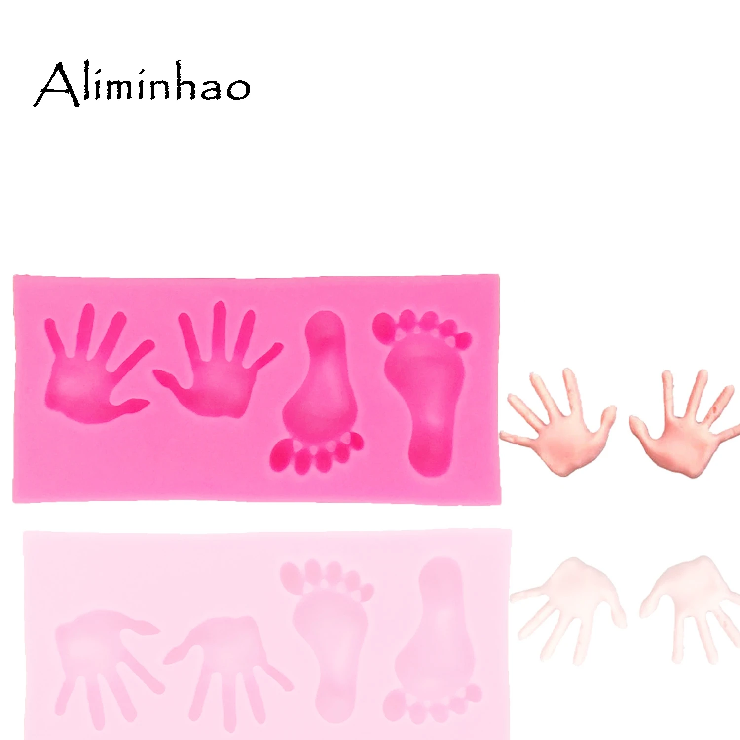 

B1330 Baby hands and feet Silicone Mold Candy Clay Chocolate Molds Fondant Cake Decorating Tools dessert decorators moulds