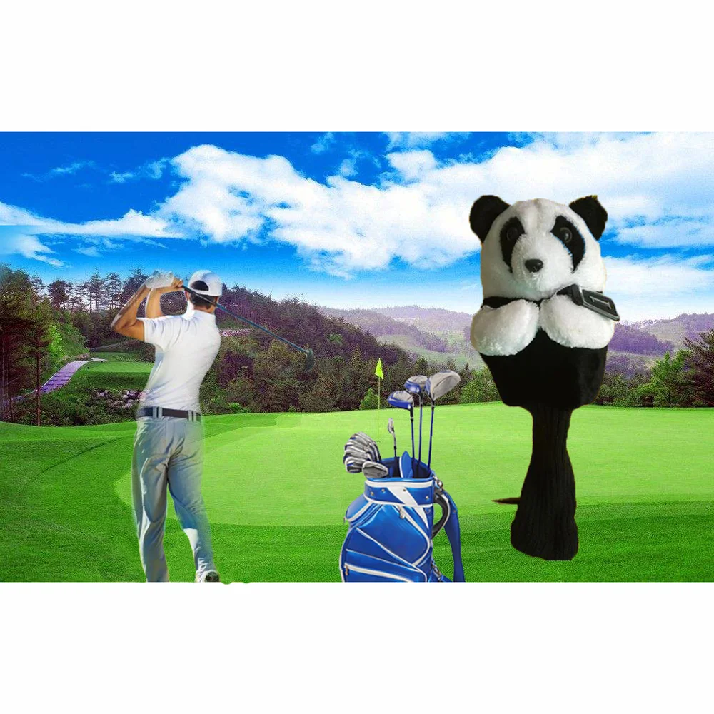 Golf Iron Putter Protective Head Cover Cute Spotted Panda Golf Club Headcover Set Golf Iron Putter Protective Head Cover Cute Spotted Panda Golf Club Headcover Set