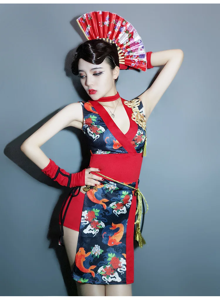 Новый костюм для косплея Cheongsam женский красный костюм для косплея cheongsam платье для выпускного вечера сексуальный костюм для девочек бар