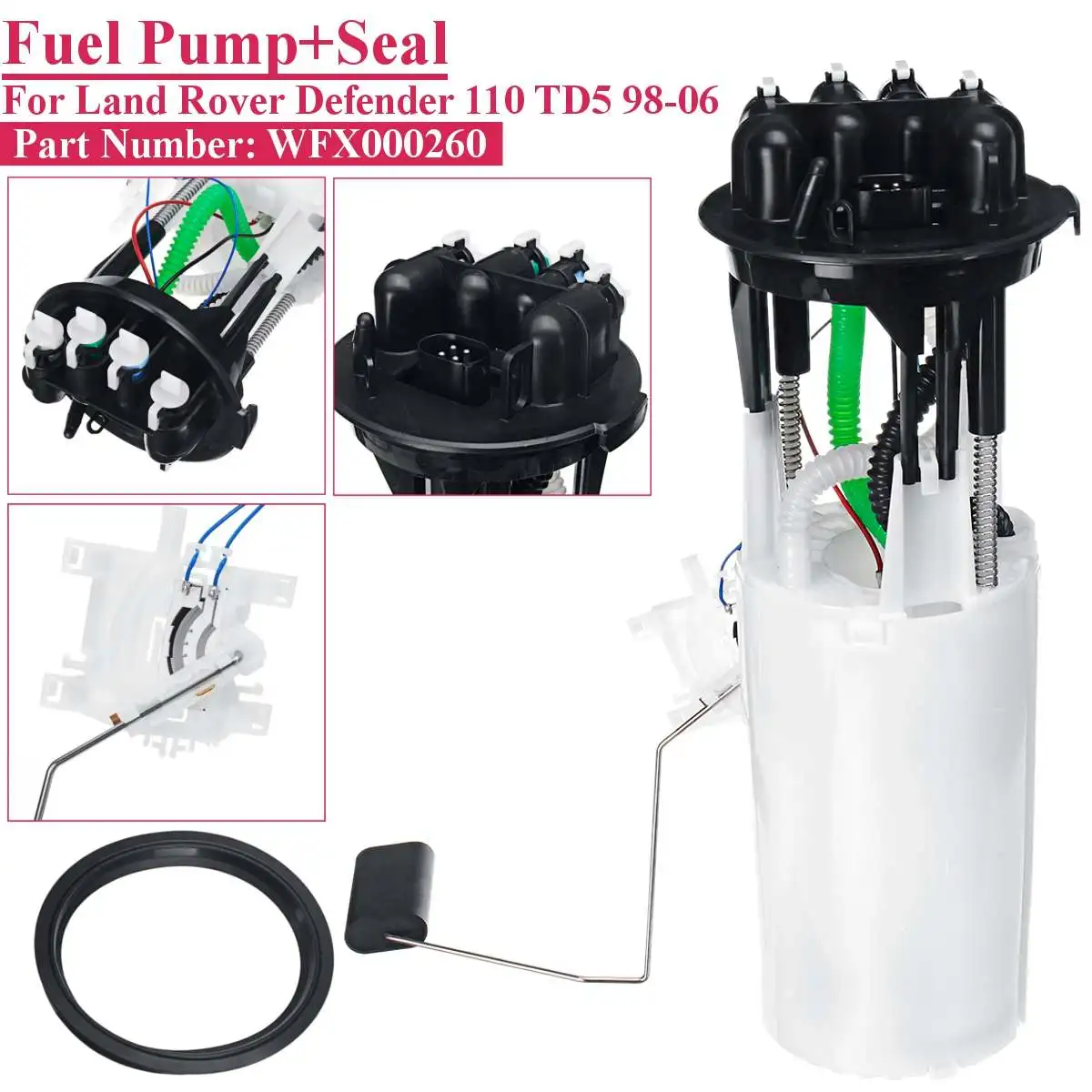 

Car Electric Fuel Pump Assembly+ Seal For Land Rover Defender 110 TD5 1998-2006 Accessories Replacement WFX000260
