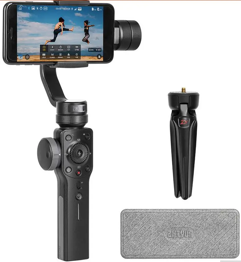 Zhiyun Smooth 4 Карманный 3-осевой бесщеточный карданный стабилизатор для iPhone X samsung для экшн-камеры gopro с фокусом PK DJI Osmo 2