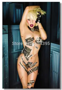 

Custom Lady Gaga Crazy Art Classical Poster Fashion Stylish Home Decor Retro Bedroom High Quality (50x76cm) Wall Sticker U1-590