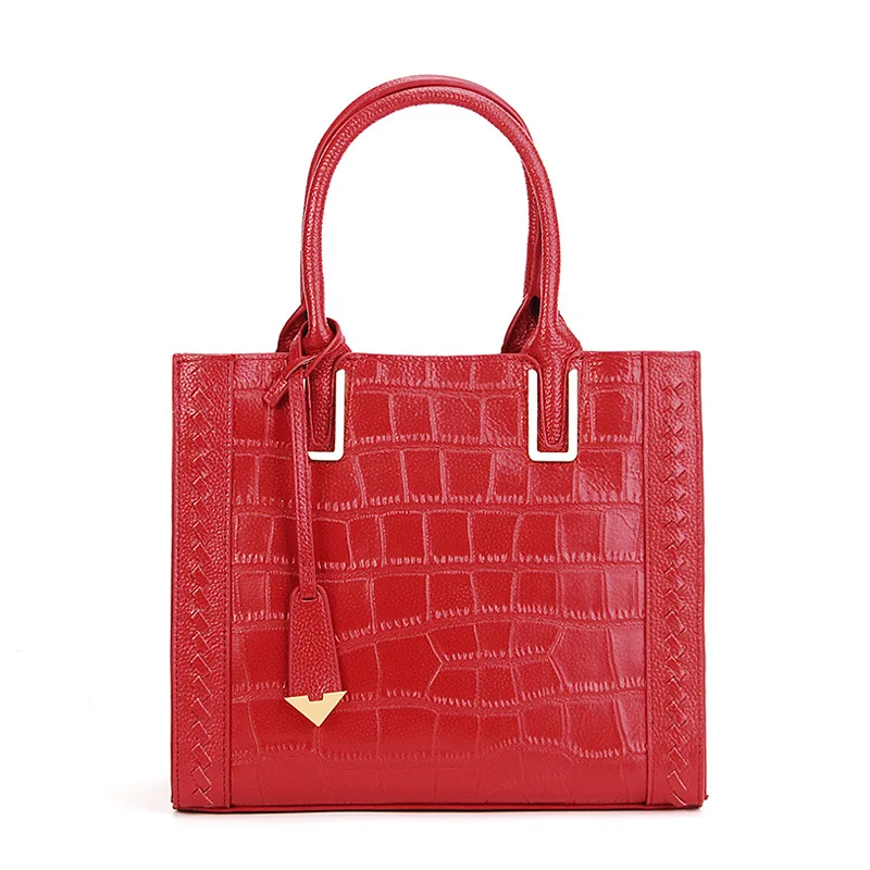 YeeSupSei женская сумка на плечо женская натуральная кожа крокодила сумка женская сумка через плечо удобная сумка-мессенджер сумка из крокодиловой кожи - Цвет: Red