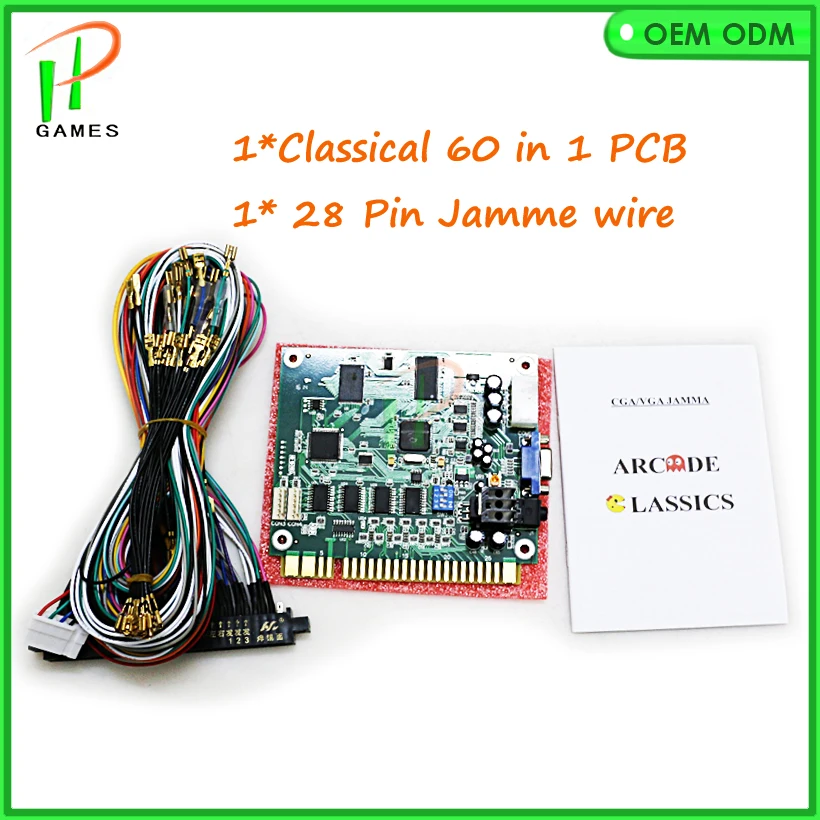 us $47 0 60 in 1 jamma game pcb 2016 jamma 60 in 1 classical game pcb for cocktail arcade machine or up right arcade game machine in coin operated wiring an arcade cabinet using the