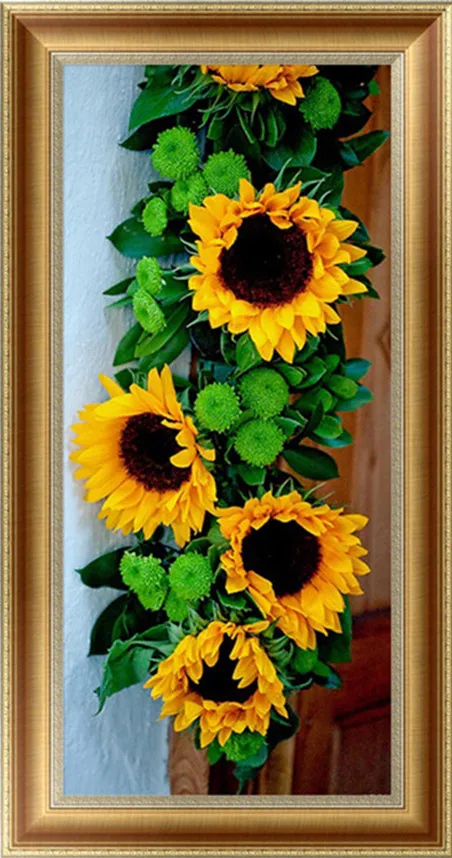 

New DIY 5D Diamond Embroidery Sunflowers Painting Cross Stitch DIY Art Craft Home Office Decoration Wall Picture 30x65cm C42