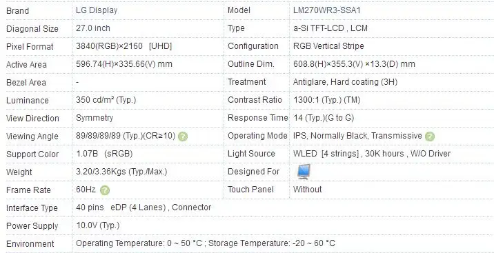 27 дюймов 3840*2160 4K NTSC UHD ips дисплей Prot HDMI DP драйвер плата ЖК-модуль экран монитор ноутбук