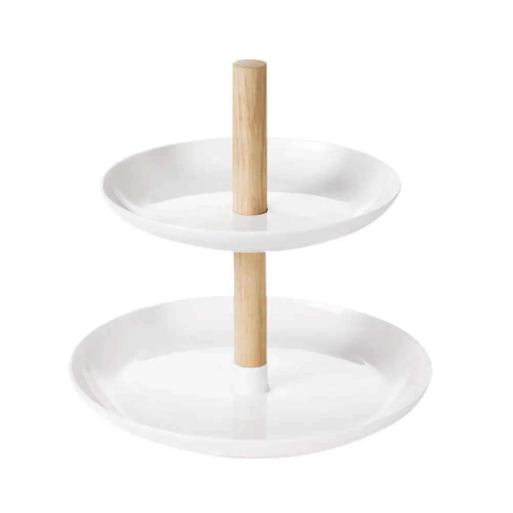 

Innovative Double Layer Fruit Plate Living Room Food Cake Rack Multi-functional Household Candy Snack Display Shelf