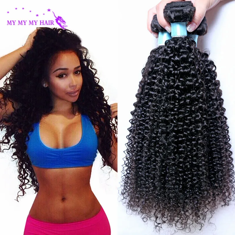 7a Unprocessed Raw Indian Kinky Curly Hair 3 Bundles Wet And Wavy