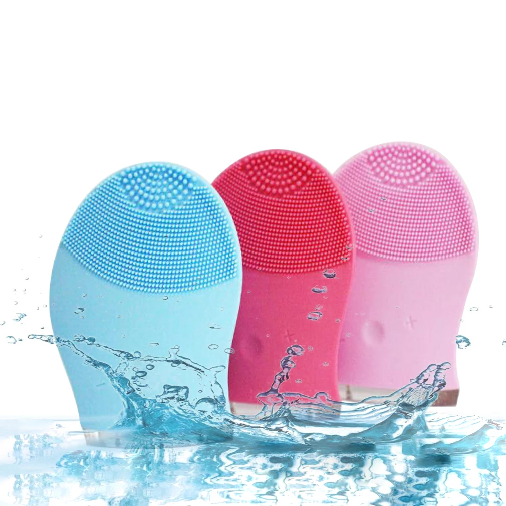 Ultrasonic Silicone Electric Facial Cleaning Massage Brush Washing