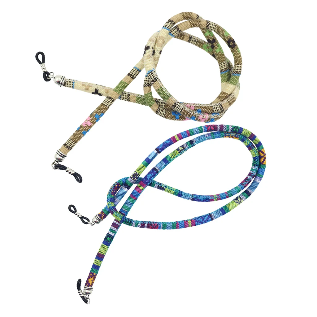 2 Pieces Bohemian Style Cotton Eyeglasses Cord Chain Rope Sunglasses Holder Strap 28''