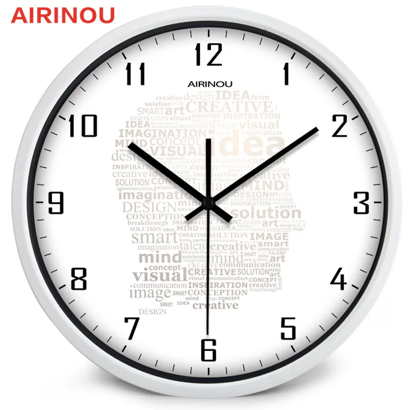 Airinou умная идея исследования настенные часы, лабораторные часы, Thinker Креативные Часы 12 дюймов 14 дюймов - Цвет: A055W