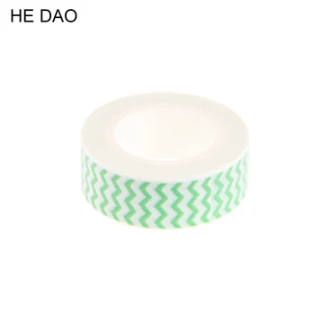 

1pcs 15mm * 10m Japanese Washi Tape Decorative Adhesive Tapes Green Wave Masking Paper Tape Diary Sticker Gift
