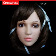 SH-20 party crossdress masquerade fancydress nightclub cosplay female silicone half face mask/props fixed with string