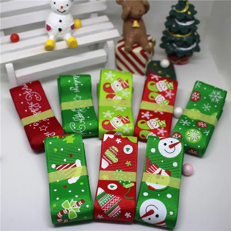 24mlot 25mm width printed mix different christmas rubban decorations for home grosgrain navidad ribbons diy kids hair bow gift in ribbons from home - Different Christmas Decorations 24mlot 25mm width printed mix different christmas rubban decorations for home grosgrain navidad ribbons diy kids hair bow gift in ribbons from home - Different Christmas Decorations