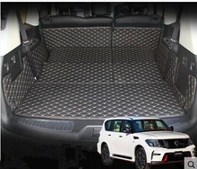 Newly! Special trunk mats for Nissan Patrol Y62 7seats 2018 durable cargo liner boot carpets for Patrol 2017-2011,Free shipping