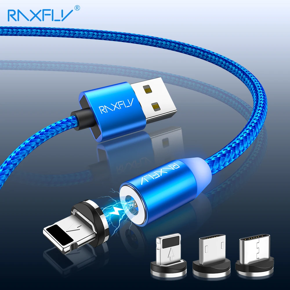 RAXFLY Magnetic USB Cable Type C Lightning Cable Magnet Charger For iPhone XS Max XR Samsung S9 Magnetic Micro USB Charging Wire RAXFLY Magnetic USB Cable Type C Lightning Cable Magnet Charger For iPhone XS Max XR Samsung S9 Magnetic Micro USB Charging Wire